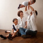 ハーフバースデー家族写真