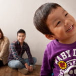 １才誕生記念家族写真