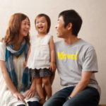 ２才誕生記念親子3人