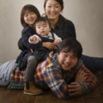 ハーフバースデー家族写真