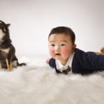 ペットと一緒にハーフバースデーフォト