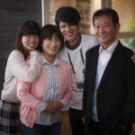 還暦祝い4人家族写真